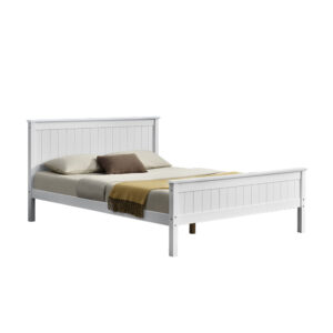 מיטה זוגית 140×190 מעץ מלא בעיצוב קלאסי דגם Eden