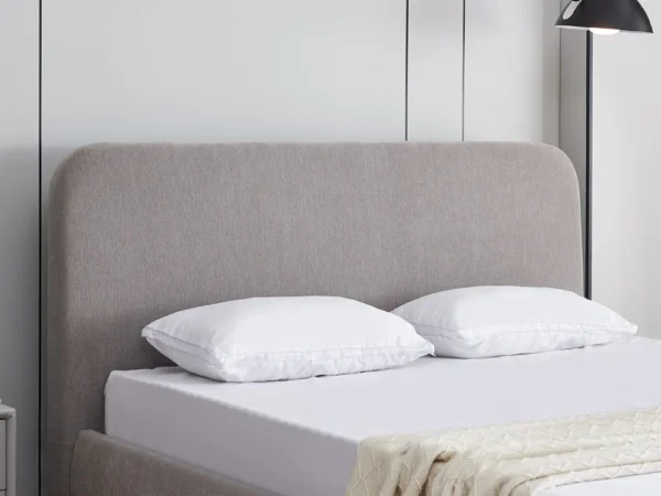 מיטה זוגית 160×200 מרופדת בד רחיץ 3D עם רגלי ברזל דגם Coral 160 Gray